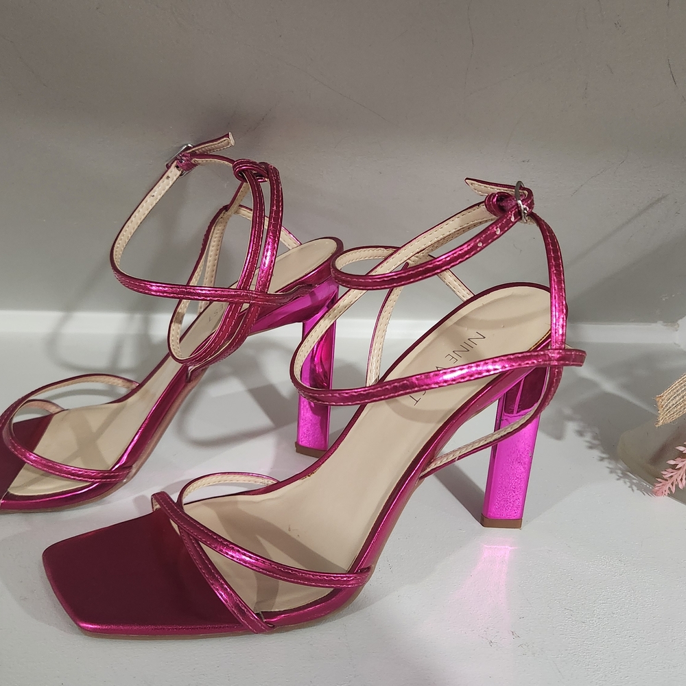 Nine West Pink Strappy Heels